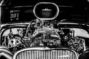 Old fashioned car engine